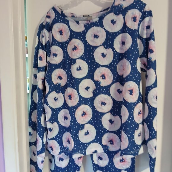 Asos Women's Pajama Set Blue Doughnut Print US SZ 6 NWT - Picture 9 of 10